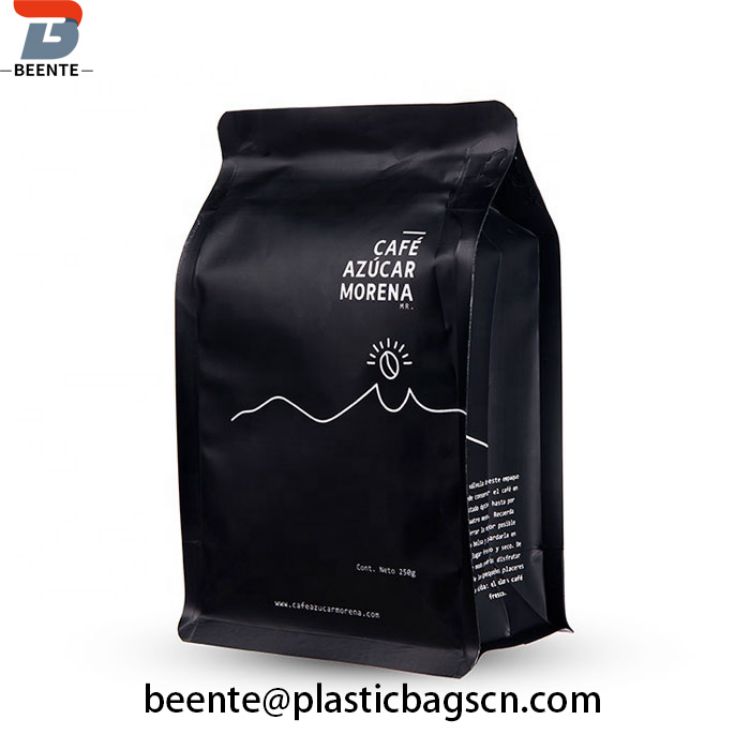 Aluminiumfolie 500 g 1 kg plastic koffiezak met platte bodem